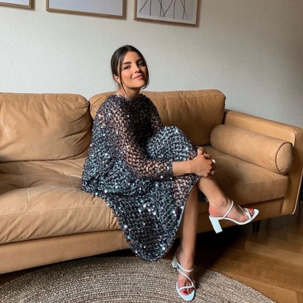 🌸HP🌸Zara Limited Edition Mesh Sequin Dress - Picture 5 of 6